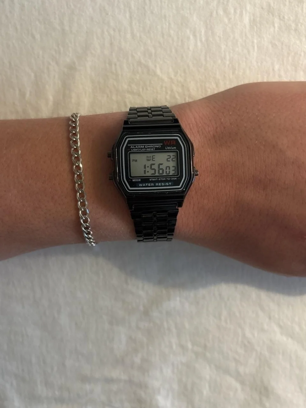 Black Digital Sport Wristwatch - Water Resistant